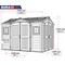 Duramax 10.5 x 8 Apex Pro w/fndtn, 2 windows & side door 40116 - alternate 7